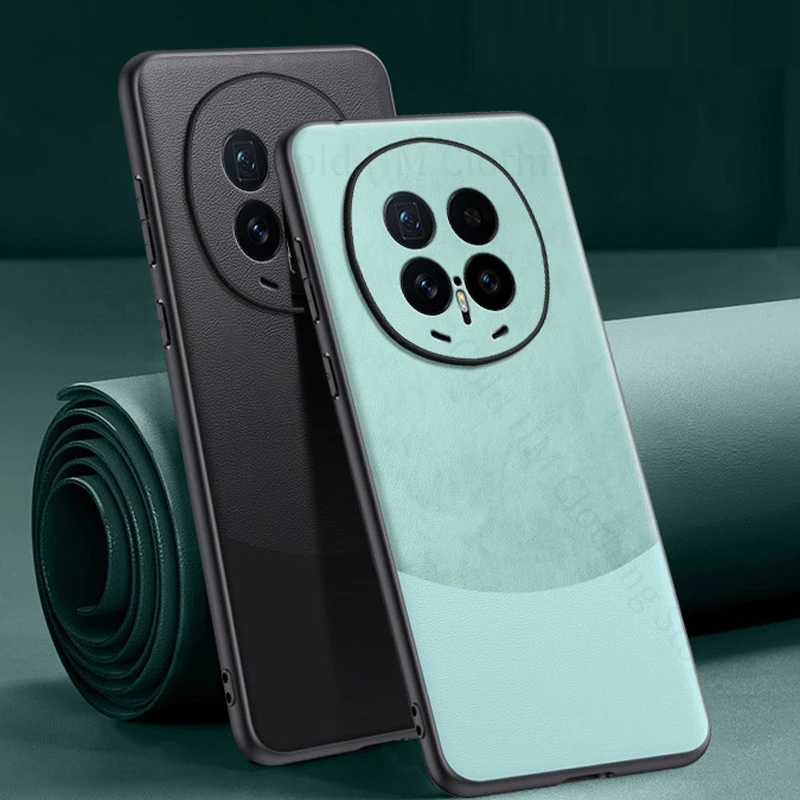 

For Honor Magic 8 7 Pro Splice Leather Case Soft Phone Silicone Bumper Cover For HONOR Magic 7 RSR 5 6 8 Pro Splicing Back Case