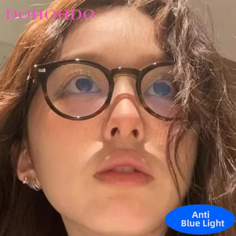

Trendy Retro Designer Round Frame Optical Glasses Men Women Fashion Trendy New Luxury Computer Blue Light Blocking Glasses Очки