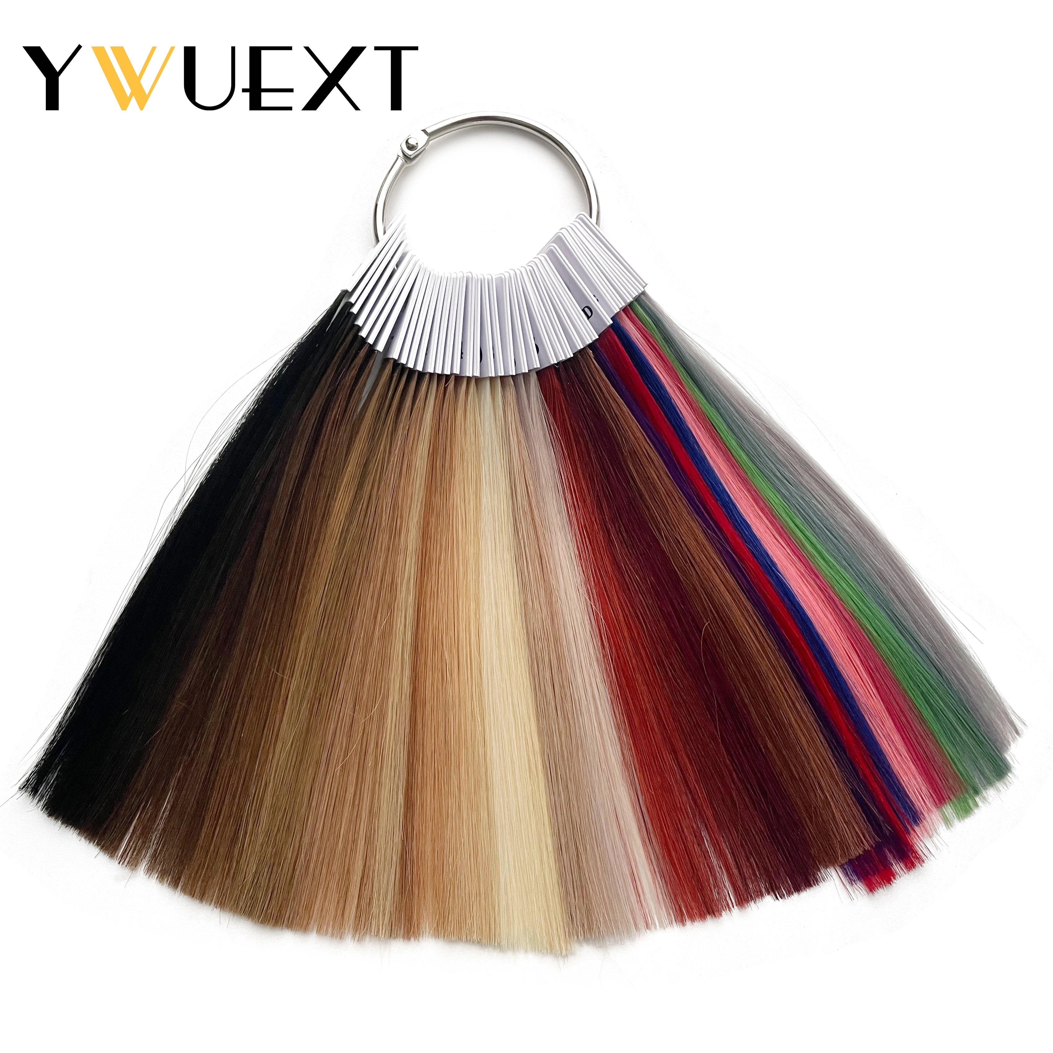 

YWUEXT Real Nautral Human Hair 35Pcs/Set Available Can Be Dyed Remy Hair Color Rings For Professional Salon Hairdressing