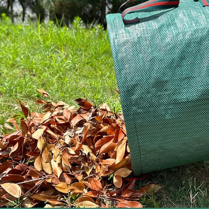 500L Foldable Garden Waste Bag Heavy Duty Leaf Collection Bag Outdoor Yard Leaves Branch Storage Bag Gardening Garbage Sack