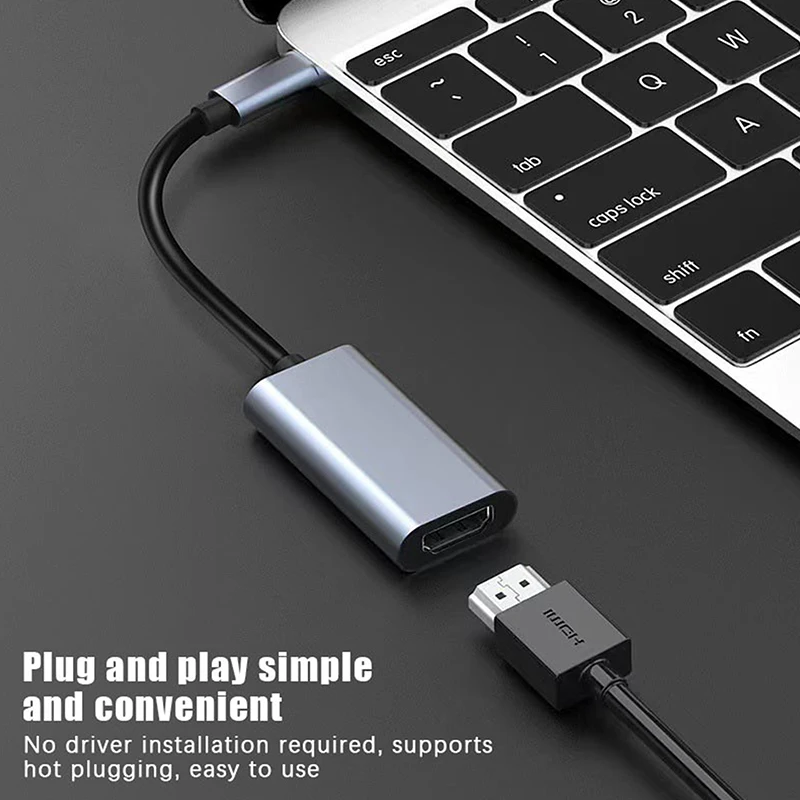 نوع C إلى HDMI 4K 60 هرتز محول USB C USB3.1 ذكر إلى HDTV أنثى محول كابل لأجهزة الكمبيوتر المحمول اللوحي التلفزيون ماك بوك