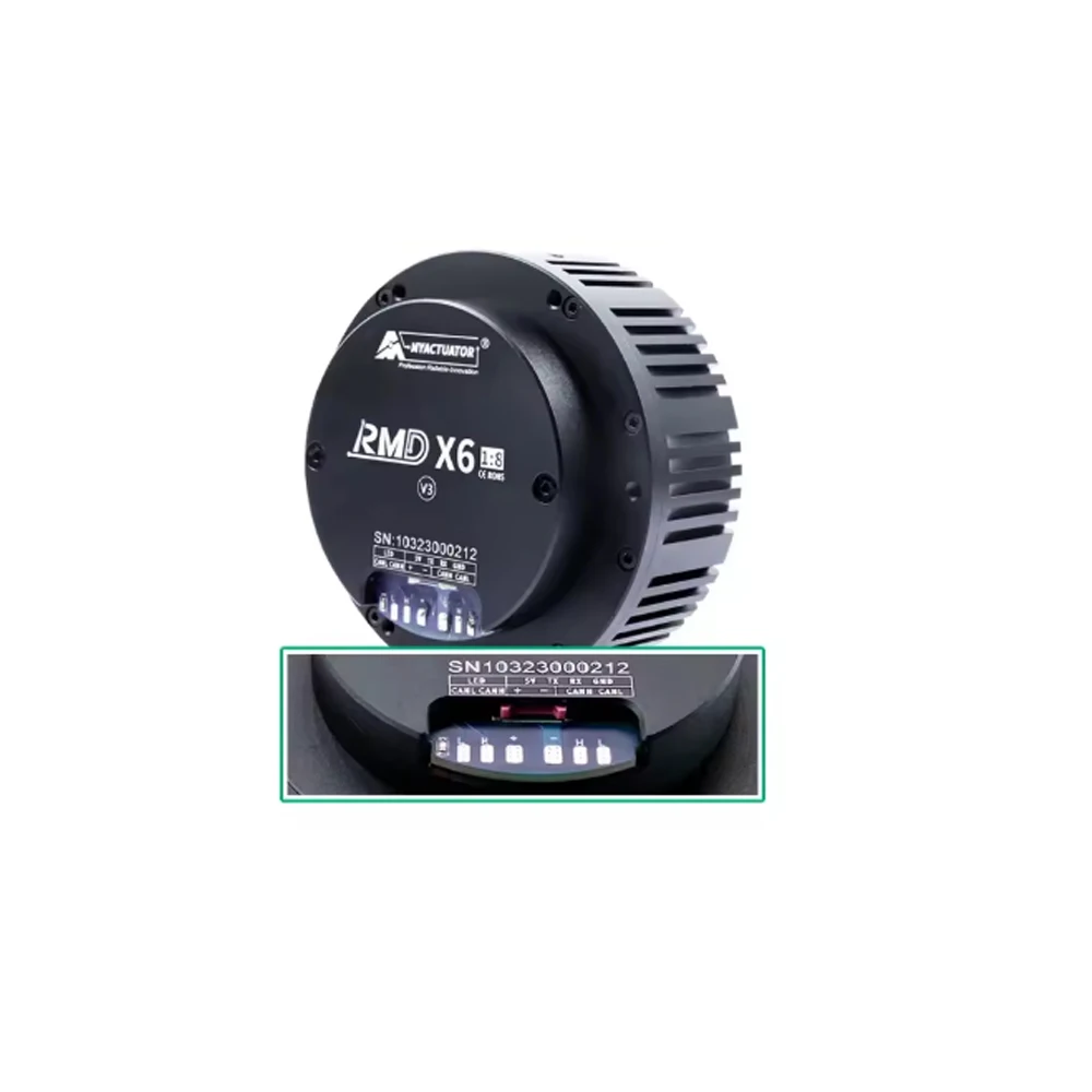 

Myactuator RMD-X6 Передаточное число 1/8 V3 Микросерводвигатель Бесщеточный привод постоянного тока Планетарный уменьшает мобильный робот Плоский серводвигатель