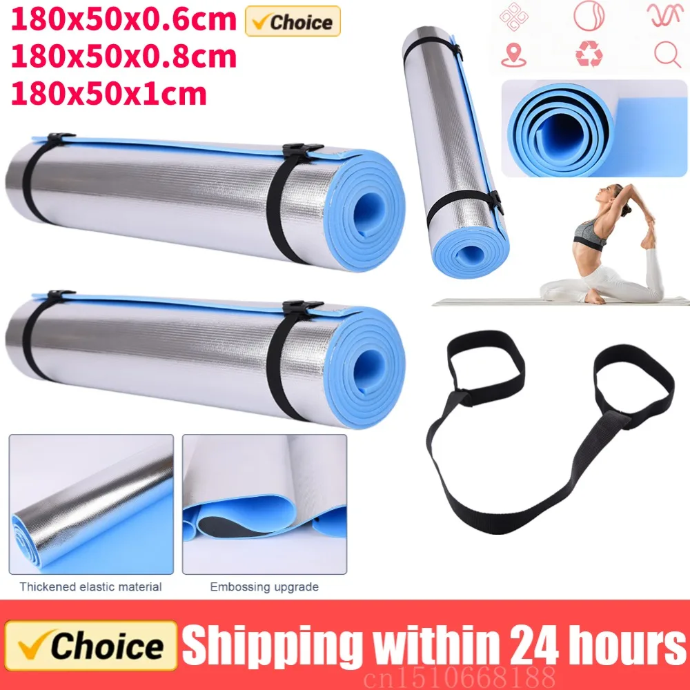 6/8/10 mm Yogamatte, rutschfest, für Sport, Fitness, EVA, Komfortschaum, dicke Yogamatte für Übungen, Yoga und Pilates, Gymnastikmatte