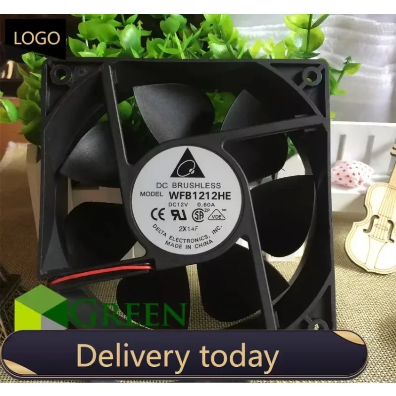 pa The Original Delta WFB1212HE 12038 120MM computer /server case Big power Cooling fan 12V 0.6A with