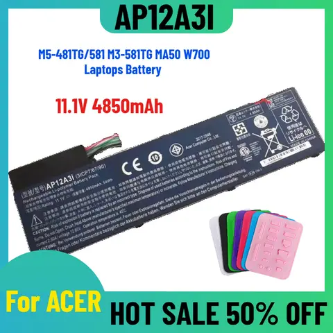 11.1V 4850mAh for ACER AP12A3I M5-481TG/581 M3-581TG MA50 W700 Laptops Battery