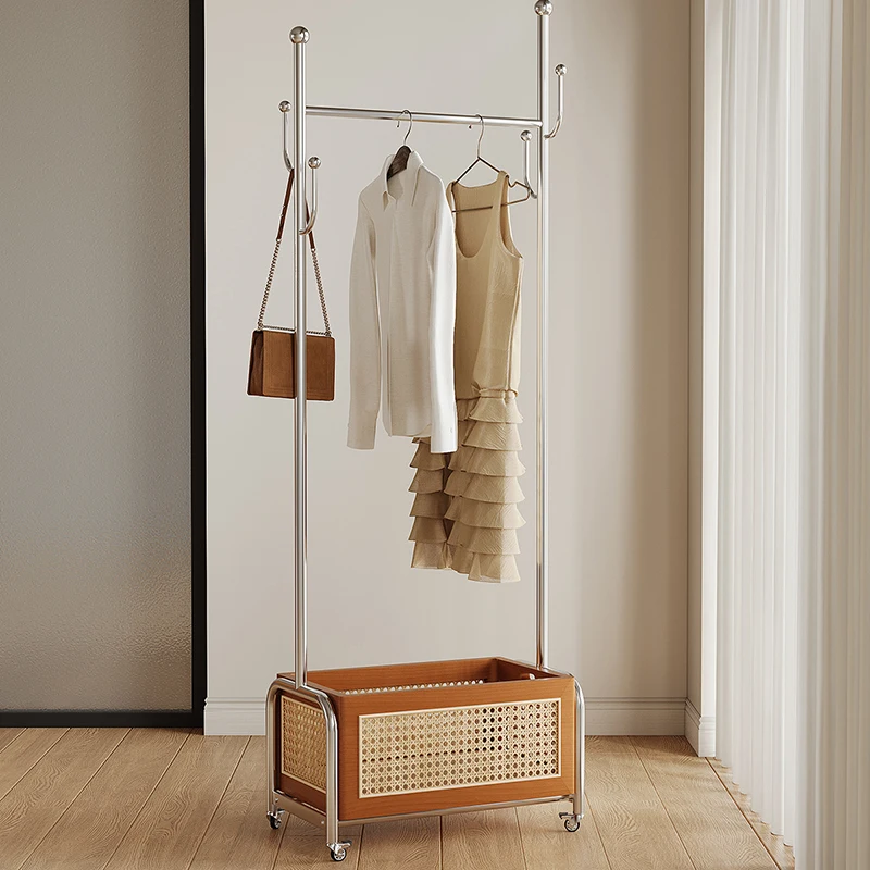 Clothing Shop Hanger Hall Rack Industrial Furniture With Wheels Modern Palazzo Woman System Gold Shelf Hallway Racks De Casaco