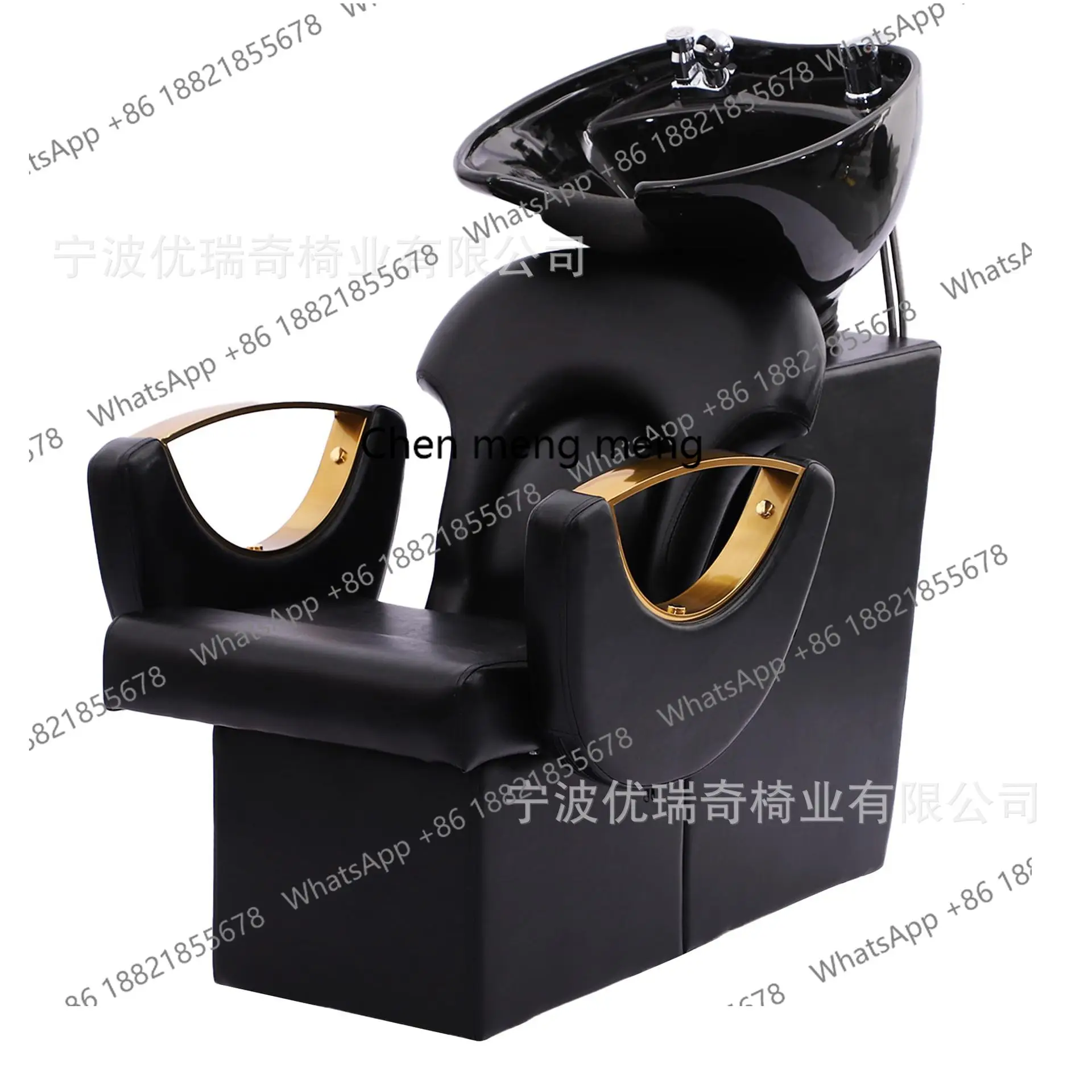 

Shampoo Bed Ceramic Basin Sitting Shampoo Chair Hair Salon Flush Bed Adjustable Barber Shop Flush Chair