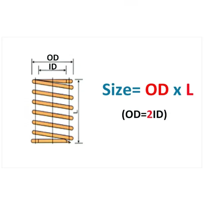 Brown Extremely Heavy Load Mould Die Spring Spiral Stamping Compression Springs  Outer Diameter 6-30mm