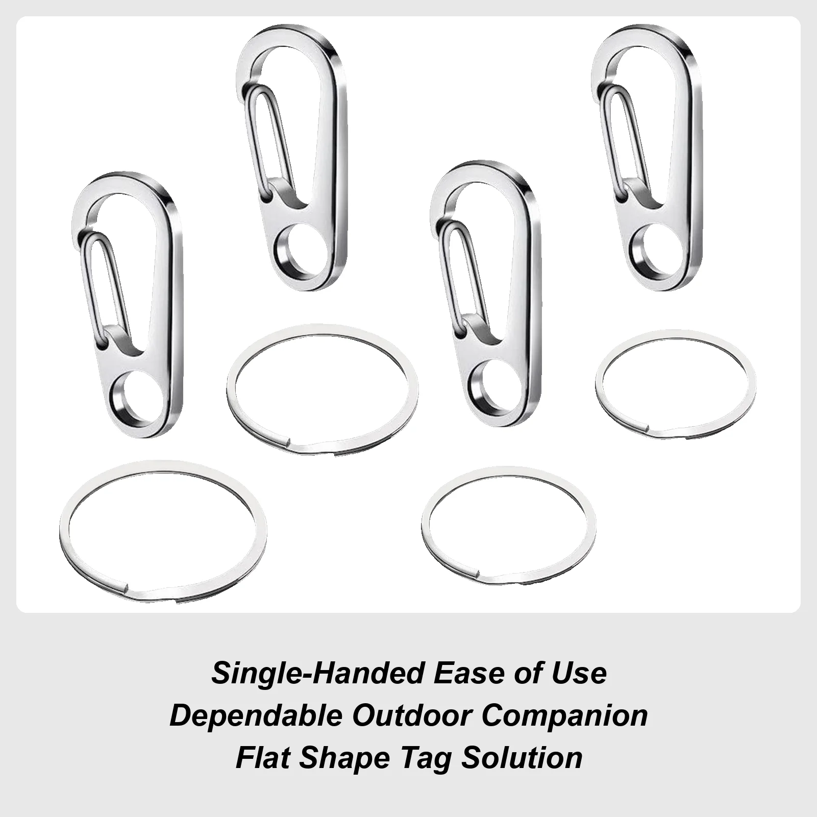 Dog Tag Clip For Collar 4-pieces Stainless Steel Quick Tag Holder Clips Dog Cat Positioning Device Secure Supplies For Outdoor