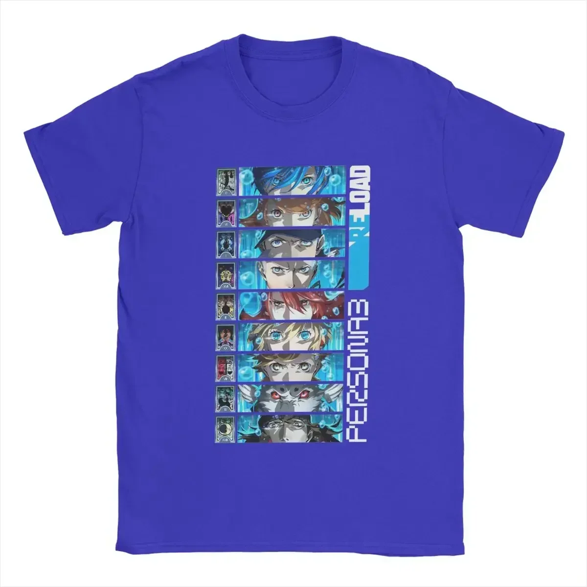 Crew Neck Plus Size Men's T-Shirts Persona 3 Reload Investigation Team 100% Cotton Tees Short Sleeve Anime The Royal P5S