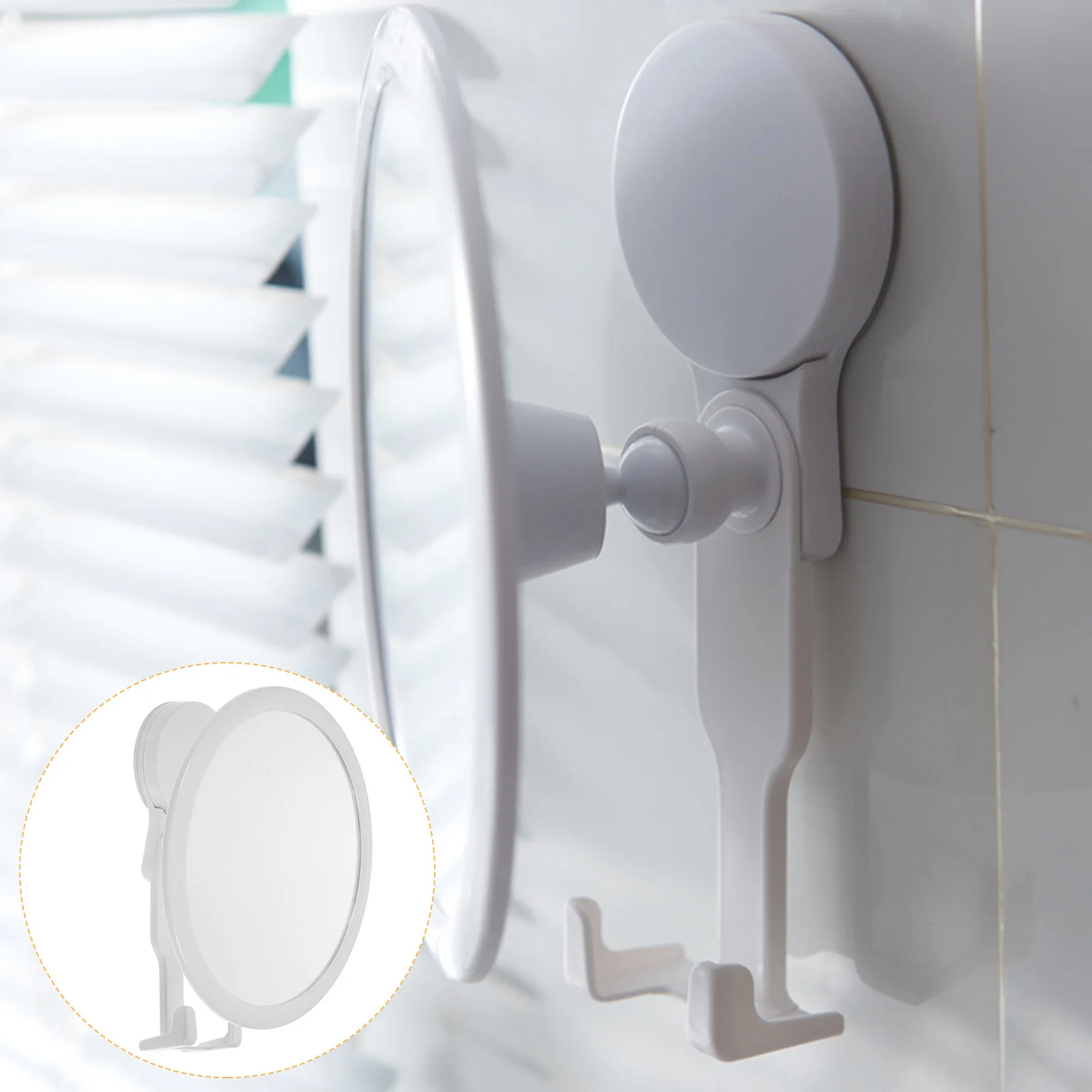 

Зеркало для бритья с крючком для душа, без запотевания для мужчин, держатель для бритвы, зеркала на присоске для ванной комнаты