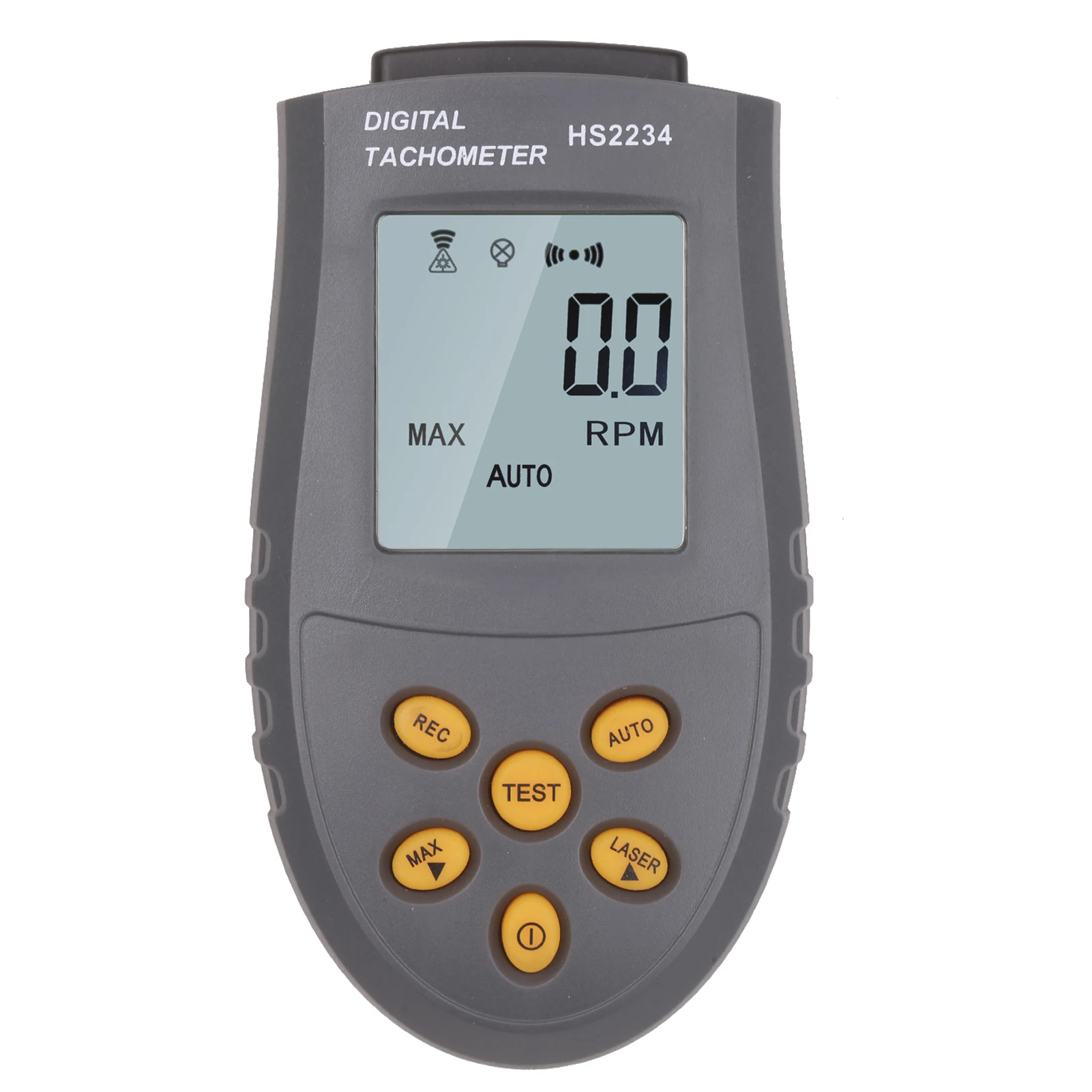 Velocímetro de medição de tacômetro digital, display lcd de 5 dígitos, medição sem contato, tacômetro portátil, engrenagem laser ajustável