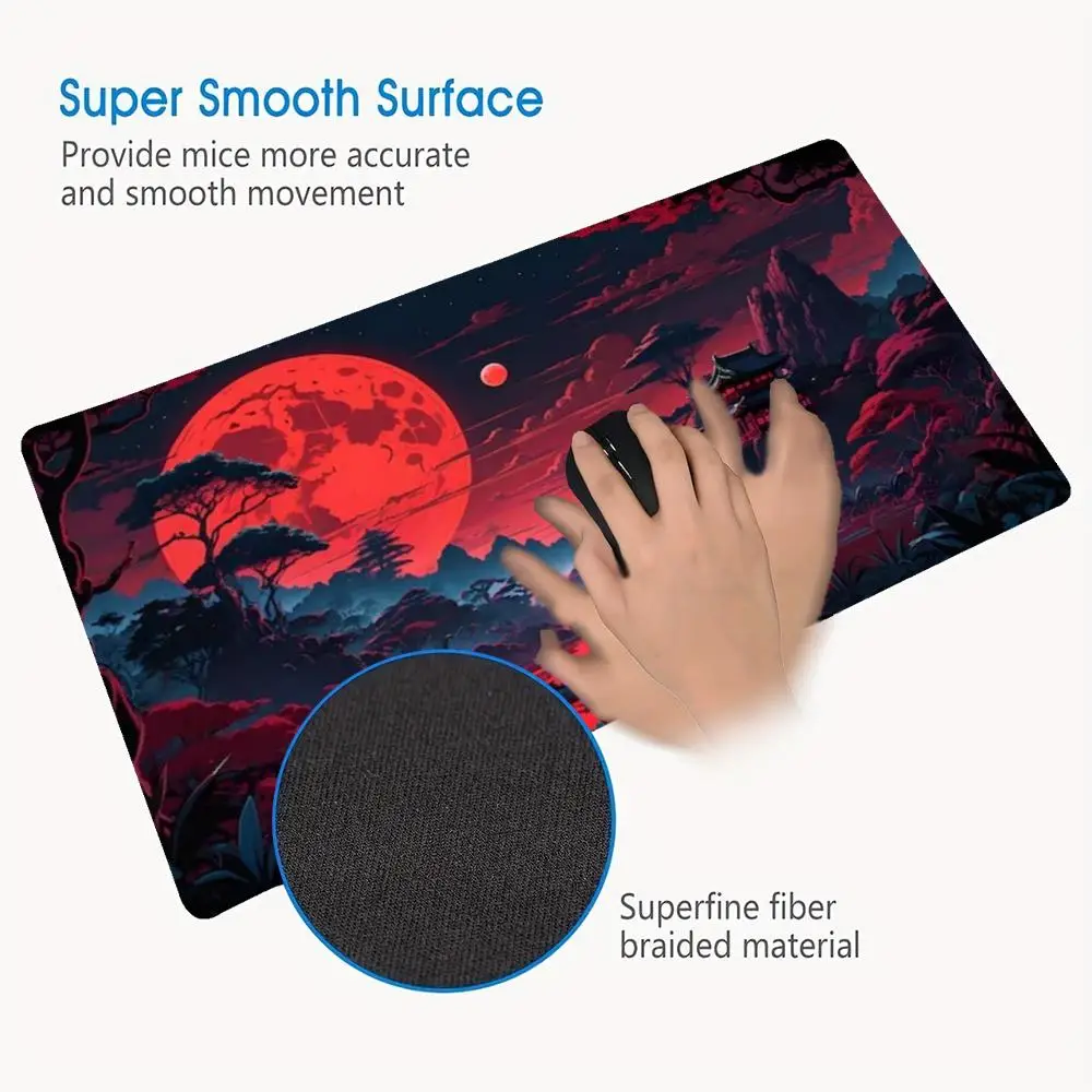 Non-Slip Rubber Base for Aesthetic & Gamer Enthusiasts Mouse Pad Non-slip large mouse pad