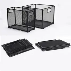 Mesh Metal Hanging File Folder Organizer Folders Not Included Detachable Office Filing Crate Foldable Steady Folder Storage Box