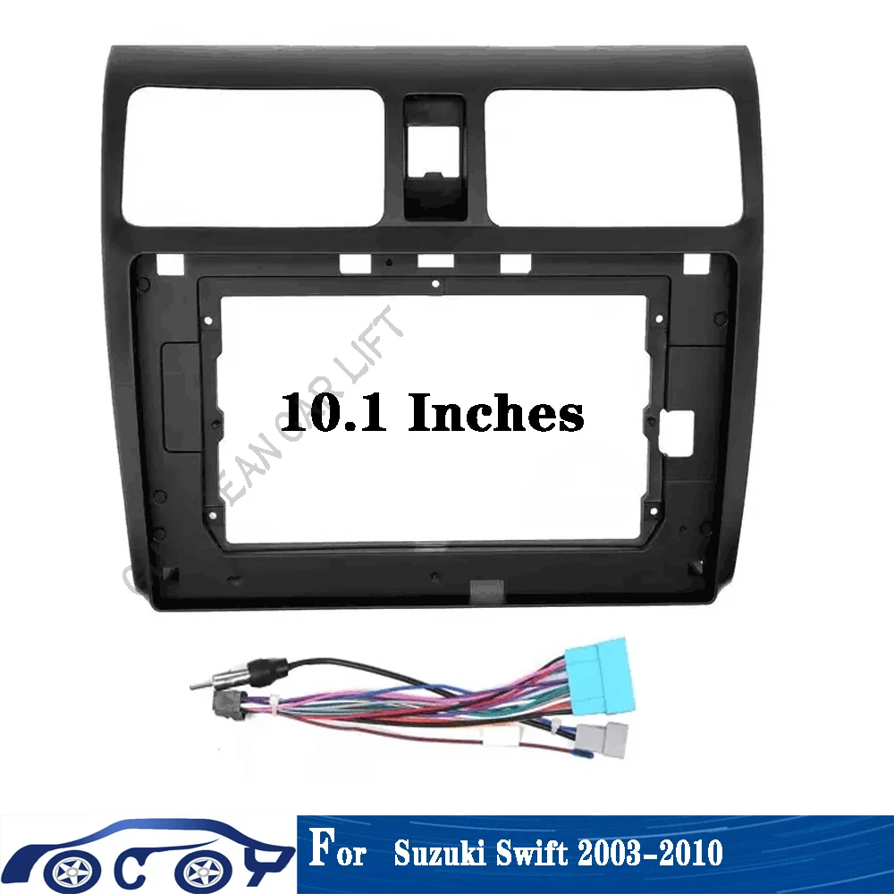 For SUZUKI Swift / Dzire 2003-2010 10.1 Inch Car Radio Android MP5 Player Casing Frame Fascia Stereo Dash 2 Din Head Unit Panel