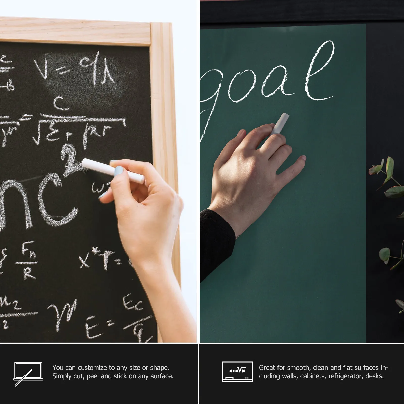 

Самоклеящаяся наклейка-доска для записей, ПВХ/ПП, премиум-качество, для дома, офиса, кухни, доска для сообщений, меловая доска