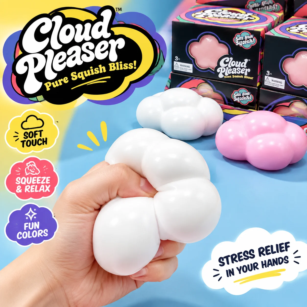 Little Cloud Squishy Toy Moldable Blocks Pearlescent Stress Ball Creative Stress Relief Fidget Toys Cross Border Wholesale