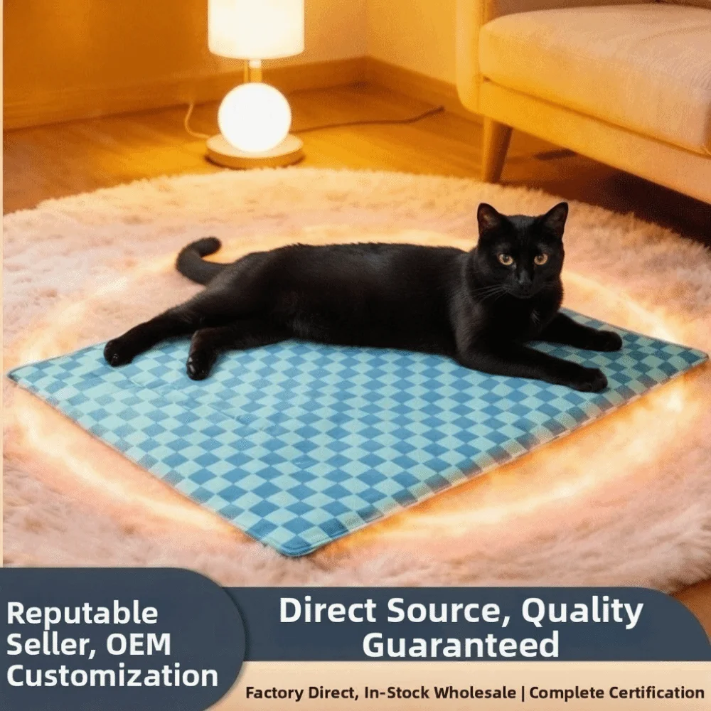 

Adjustable Cat Heating Pad Waterproof Timing Dog Heated Mat Earth Leakage Protection Automatic Thermostat Dog Sleeping Mat
