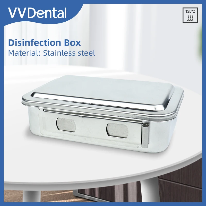 Sterilization Case Steel Square Dental Box Disinfection Tray for Ophthalmic Surgical Instrument Tools Sterilizing Organizer