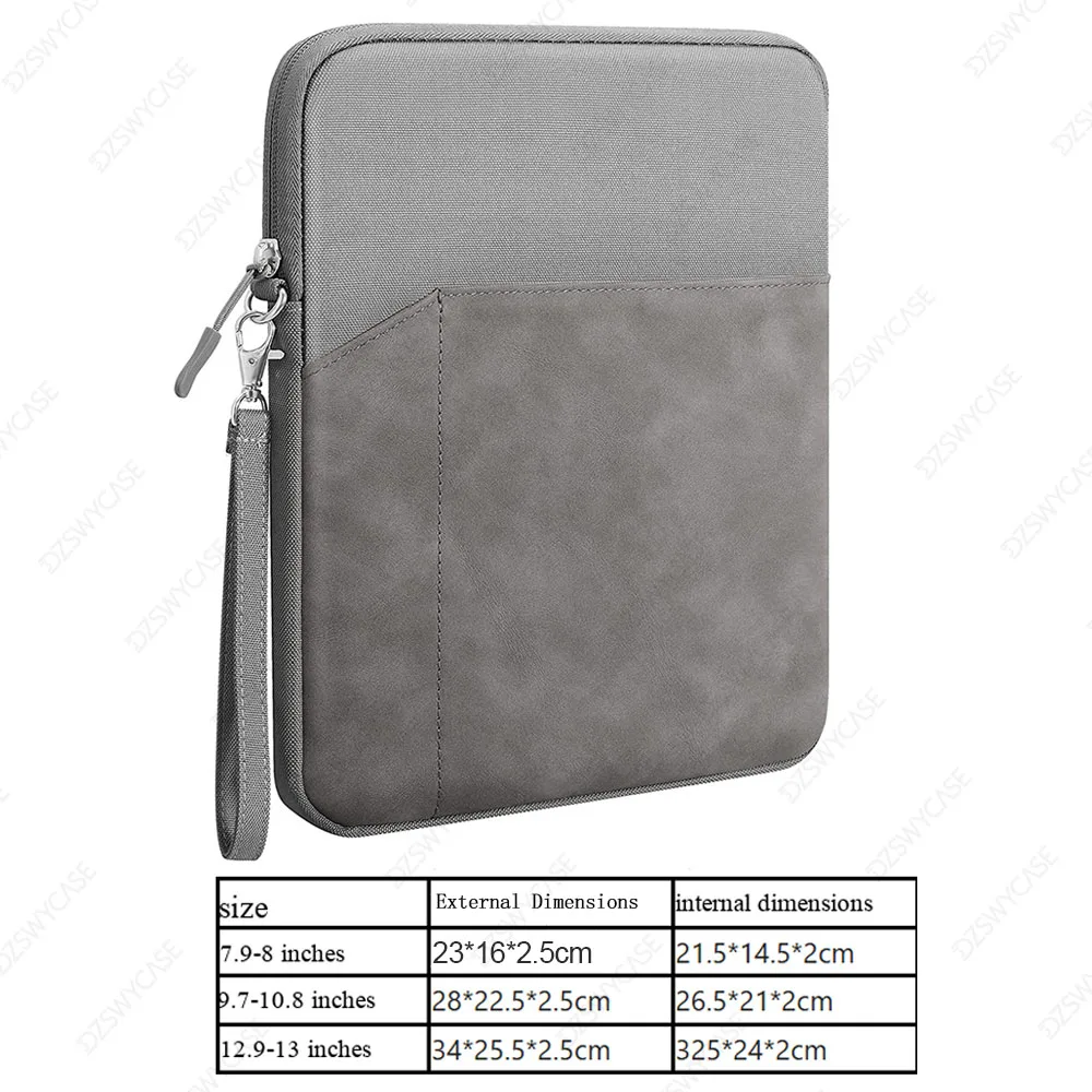 7.9-13 Inch Tablet Sleeve Carrying Case with Handle, Padded Protective Travel Bag for XiaoMi Samsung iPad Air 11 10.9 10th A16