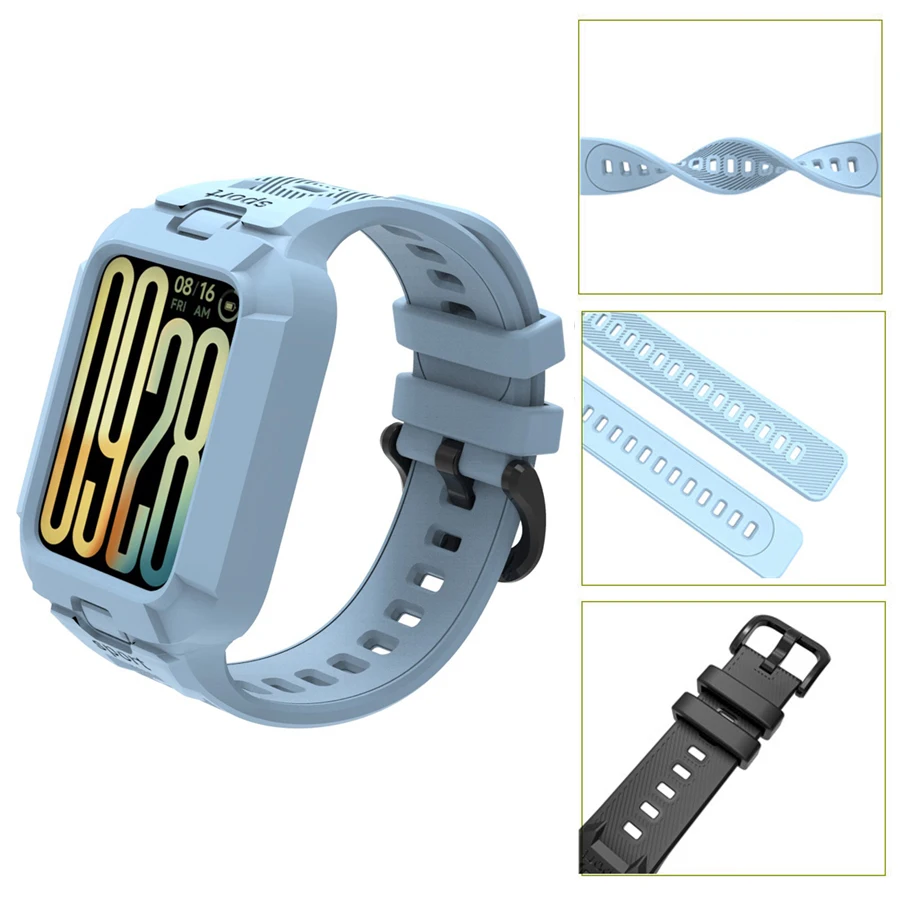 2-in-1 Strap+Case for Xiaomi Mi Band 8/9/10 Pro Smart Watch Sport Strap Wristband for Mi Band 8 9 10 Pro Bracelet Accessories view 4