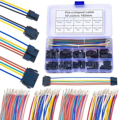 Connecteur Micro-Fit 3.0mm avec Directions 22AWG, Boîtier Molex 3.0mm Singlel Nucleo 1/2/3/4/5/6 Broches (MX3.0-Simple)