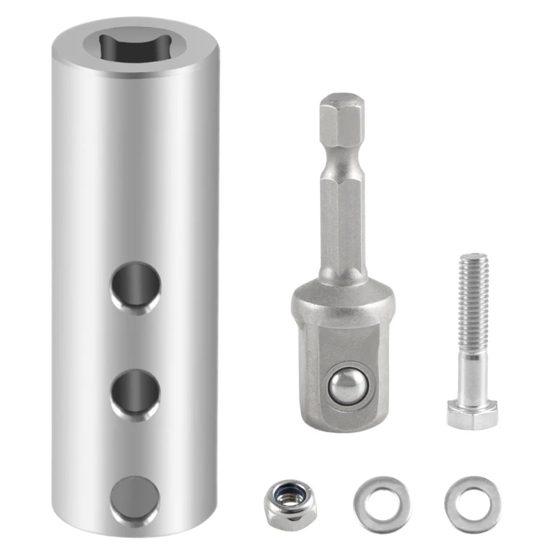 Stainless Steel Trailer Tongue Drill Adapter With 1/2Inch Socket For Electric Tongue Easy Installation AOS