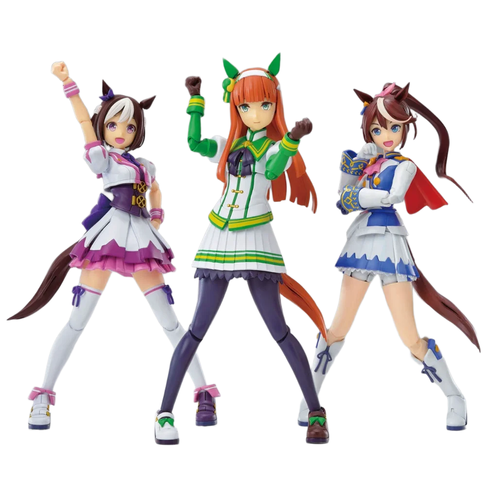 Oryginalne figurki akcji Bandai FRS Umamusume Pretty Derby Silence Special Week Tokai Teio Anime Model do Składania Ozdoby