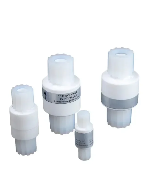 PFA check valve PTFE valve body (two-stage PFA interface) corrosion-resistant acid-base check valve