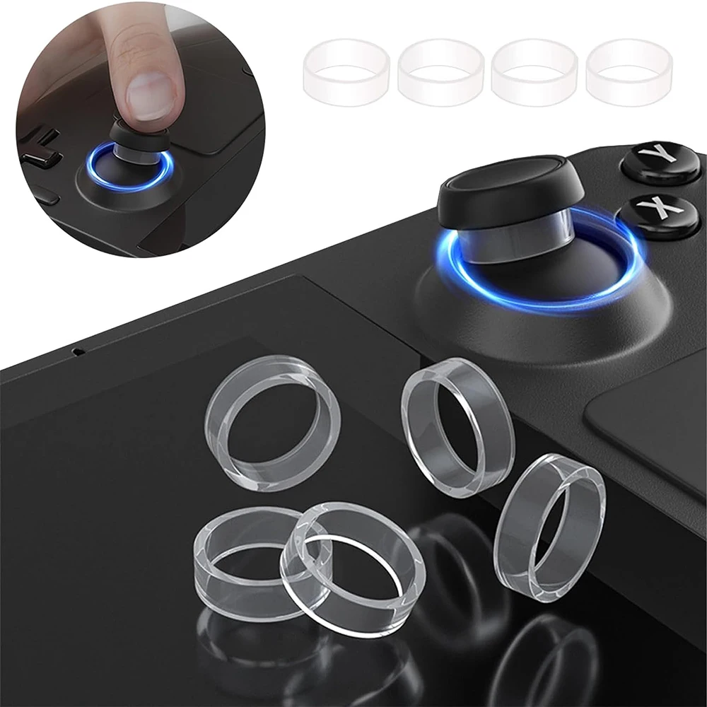 8pcs Elastic Protective Joystick Rubber Ring for PS5/ PS4/ Steam Deck Rocker Silicone RingCover for Rog Ally Game Console