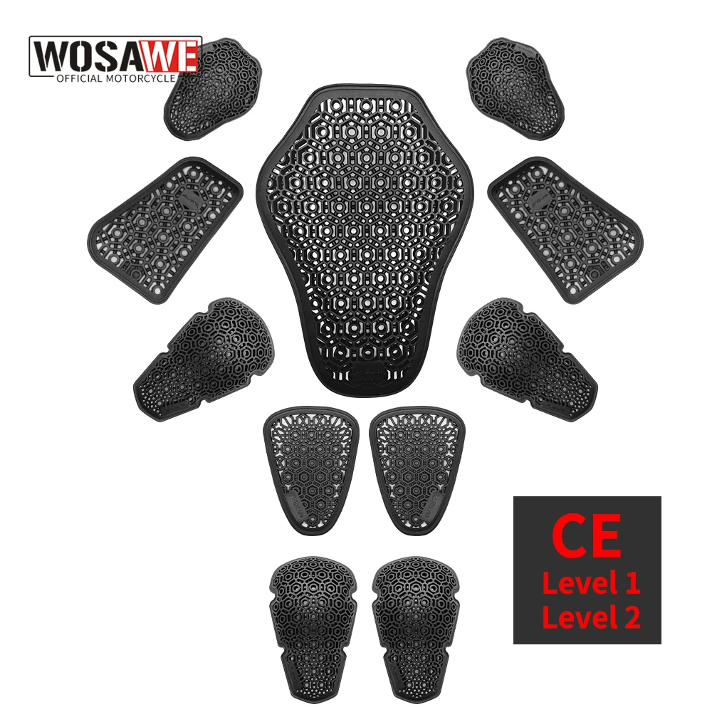 Soft Armor Protector CE Certified Jacket Insert Back Protector Knee Pad High Elasticity Rider Armor Back Spine Protective Pad