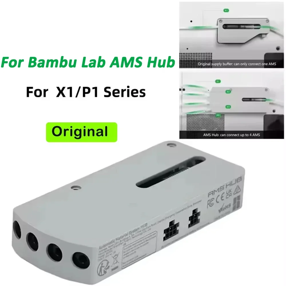 For Bambu Lab Original 3D Printer Material Line Selector AMS Hub AMS Hub Expands Multiple AMS X1/P1 Series Universal