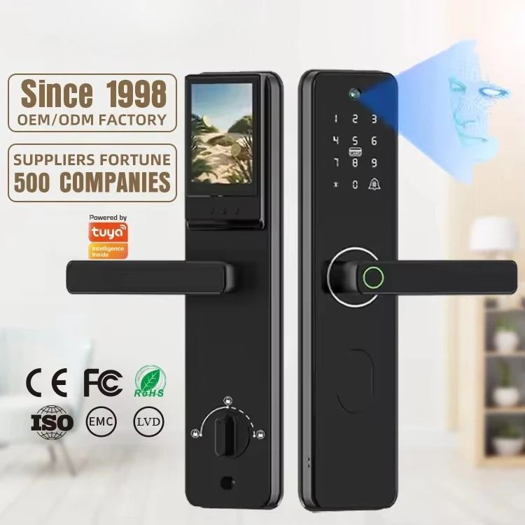 

Cerradura Inteligente Para Puerta Fingerprint Fechadura Password Digital Tuya Wifi Video Smart Door Lock with Camera