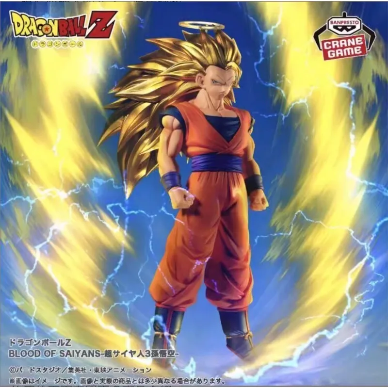 Original BANDAI Banpresto Dragon Ball Z BLOOD OF SAIYANS Super Saiya 3 Son Goku PVC 19cm Anime Figure Model Collection