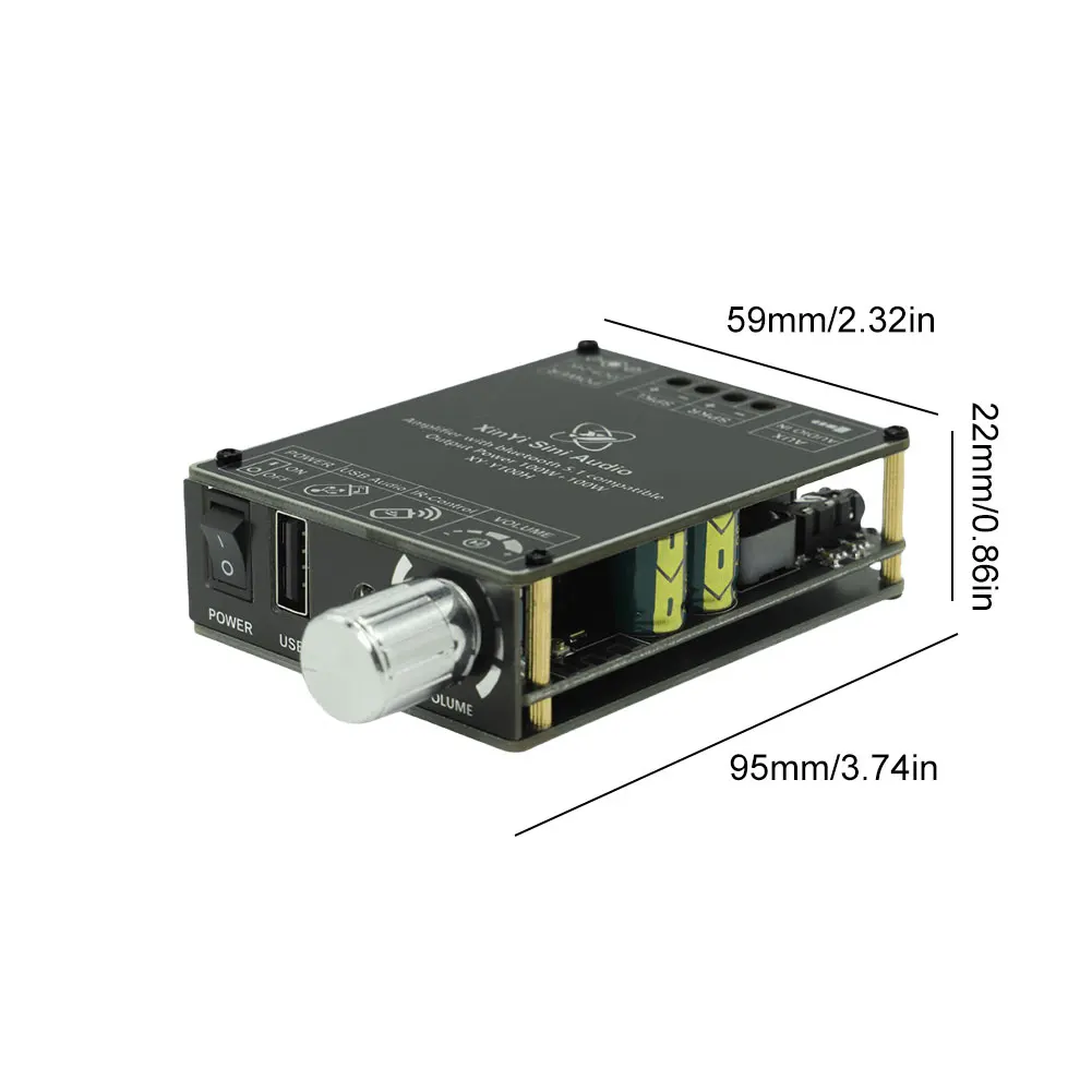 XY-Y100H AUX سماعات ستيريو وحدة ، بلوتوث 5.1 ، 2x100 واط الصوت ، أمبير ، TPA3116 رقاقة ، الرقمية السلطة مكبر للصوت المجلس