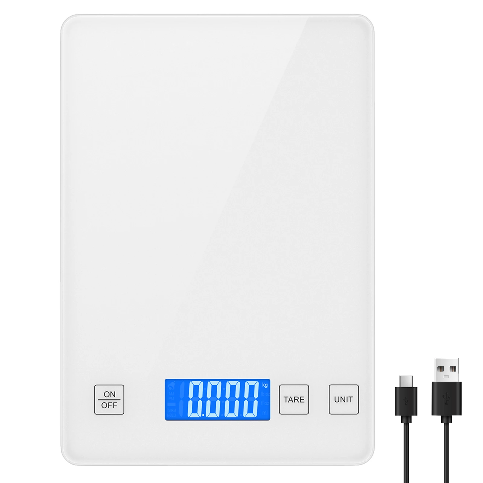 Báscula digital 10 kg USB recargable con tara para pesaje de capturas