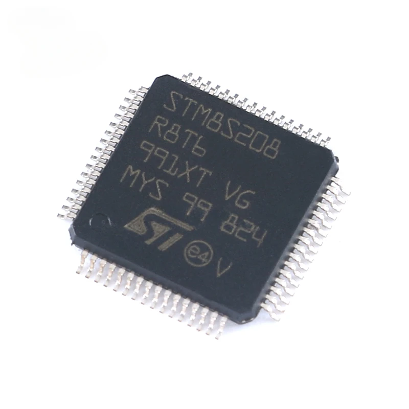 

Original genuine STM8S208R8T6 LQFP-64 24MHz/64KB flash memory/8-bit microcontroller MCU