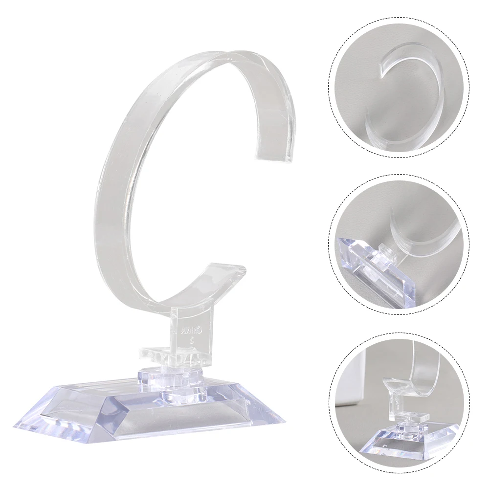 Expositor de Relojes de Acrílico Transparente con Base Antideslizante para Exhibición de Joyería, Organizador de Relojes, 6 Piezas