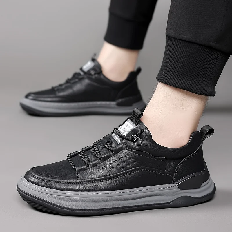 

Men's Shoes 2026 Spring New Style Men's Genuine Leather Breathable Soft-Soled Sports Shoes Trendy Versatile Fashion Casual Sneak