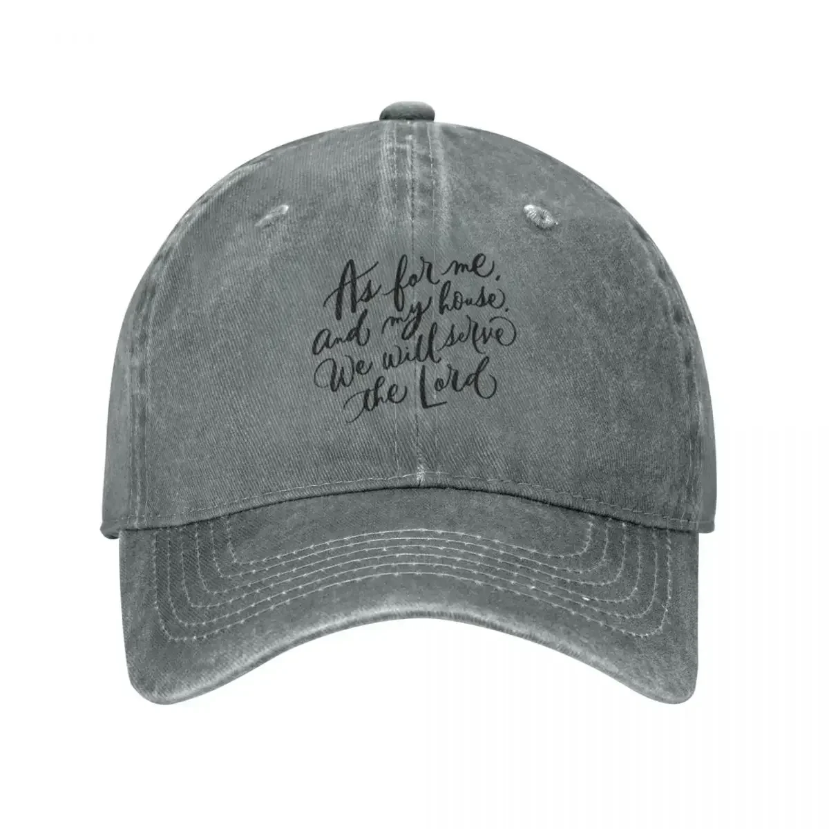 As For Me And My House, We Will Serve The Lord Joshua Baseball Caps Denim Hats Adjustable Casquette Sports Baseball Cowboy Hat