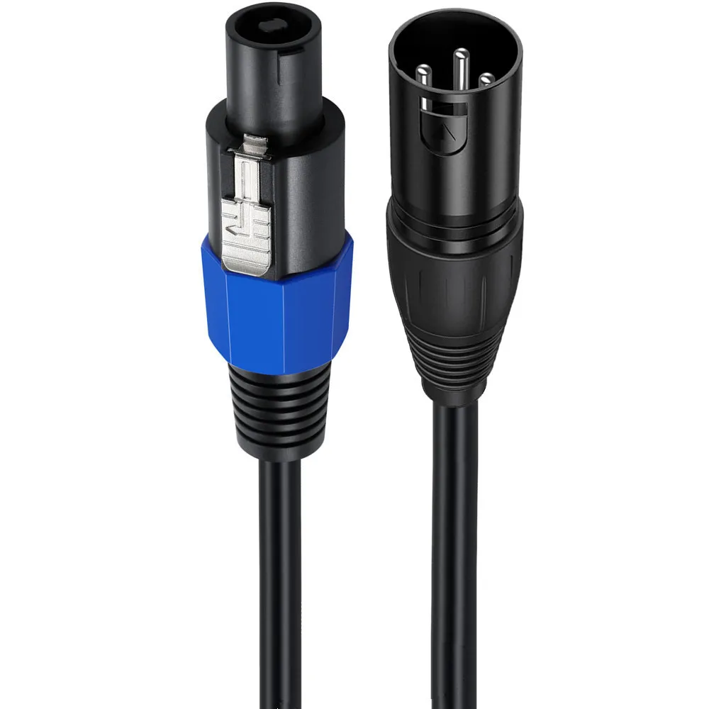 Speakon to XLR Cable  Audio Jack Speak-On Male to XLR Female & Male Extension Cable  with Twist Lock 0.5m/1.8m/3m/5m