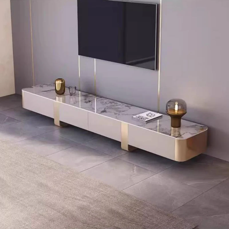 حامل تلفزيون فاخر مصمم على الأرض لغرفة المعيشة، شاشة طاولة تلفزيون عالمية، أثاث جمالي بسيط من Archivadores العصري