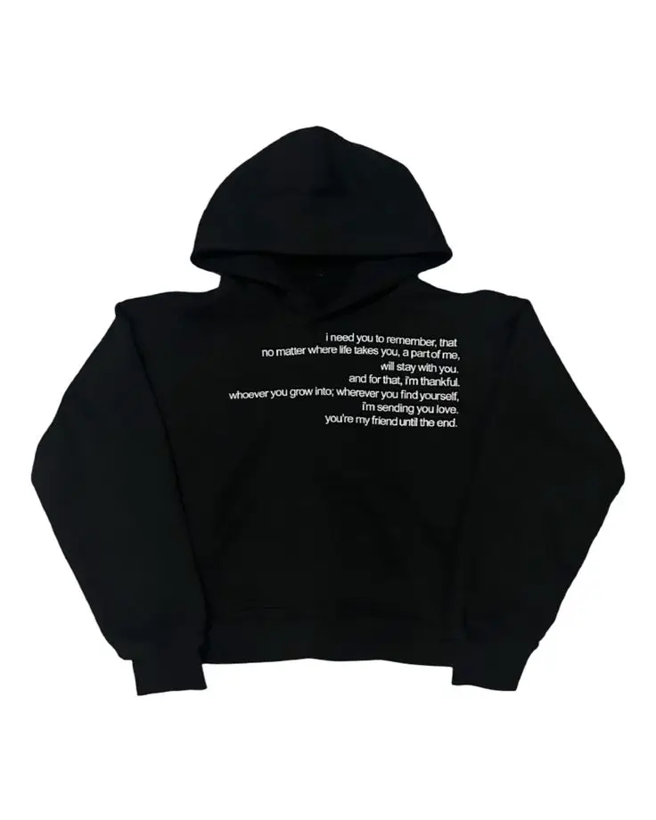 American 2000s Letter Printing Men And Women Streetwear Gothic Hip-Hop Fashion Sweatshirt Vintage Loose Oversize Hoodies