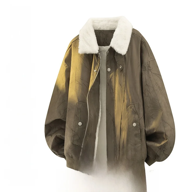 

Мужская зимняя теплая куртка больших размеров с флисовой подкладкой, водонепроницаемая, повседневная, модная, универсальная, из полиэстера и нейлона.