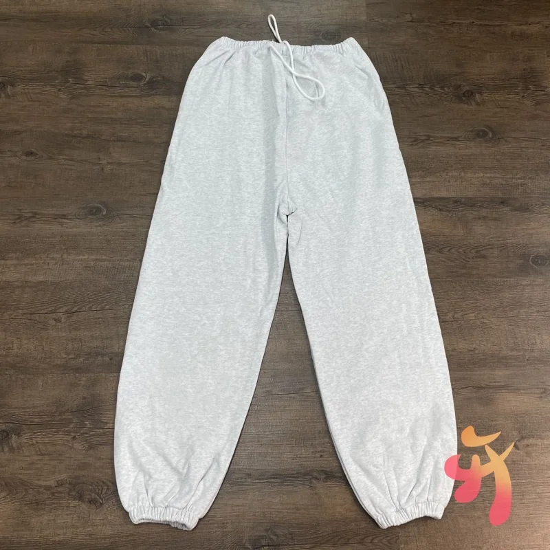 

Men Women Light Gray Blank Jogging Pants American Street Kanye West Sweatpants Unisex Cleanfit Cotton Loose Season Trousers