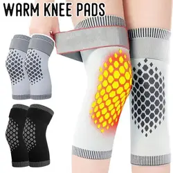 2PCS Self Heating Support Knee Pad Knee Brace Warm for Arthritis Joint Pain Relief Injury Recovery Belt Knee Massager Leg Warmer