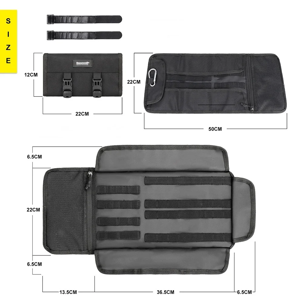 Universal Motorcycle Tool Bag Roll Toolkit Saddle Bag Portable Repair Kit Storage Pouch Large Capacity Side Tool Bag