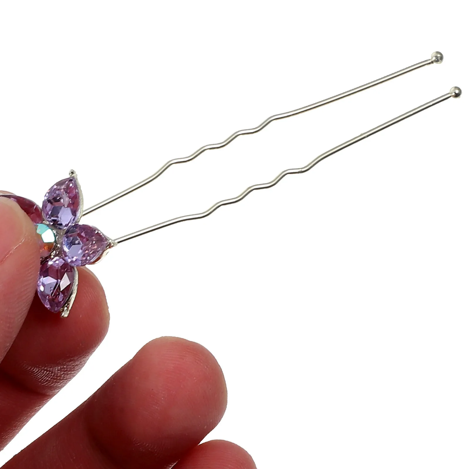 

4Pcs Rhinestone Hair Pins Wedding Accessories U Shaped Bridal Clips Elegance Glamour Bride Headpieces Wedding Hair Pins