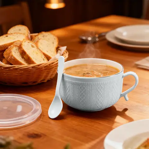 25 Oz Mug Meals W/Lid Its & Gift Boxes Christmas 4 Piece Meal Mugs Set Soup Mugs With Handles And Big Cup 711 Rabbit Tumbler Set