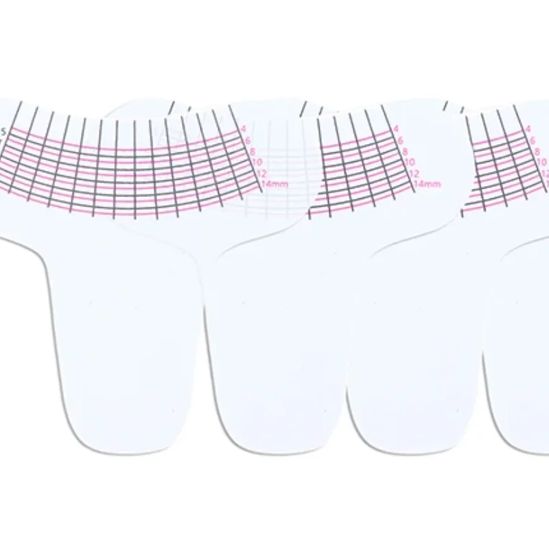 10 قطعة مسطرة قياس طول الرموش المحمولة الحاجب لينة البلاستيك حاكم ماكياج أداة رمش تمديد النمو التبعي